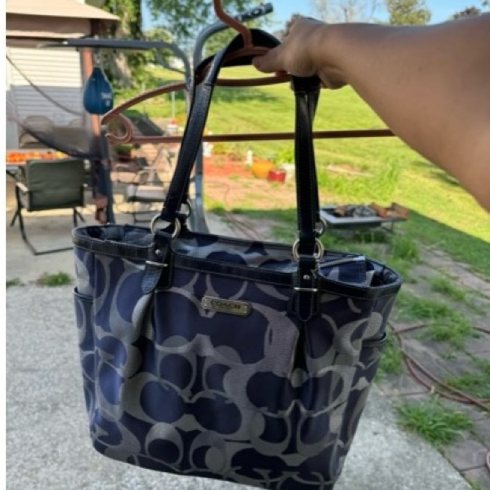 Blue coach bag , navy coach bag